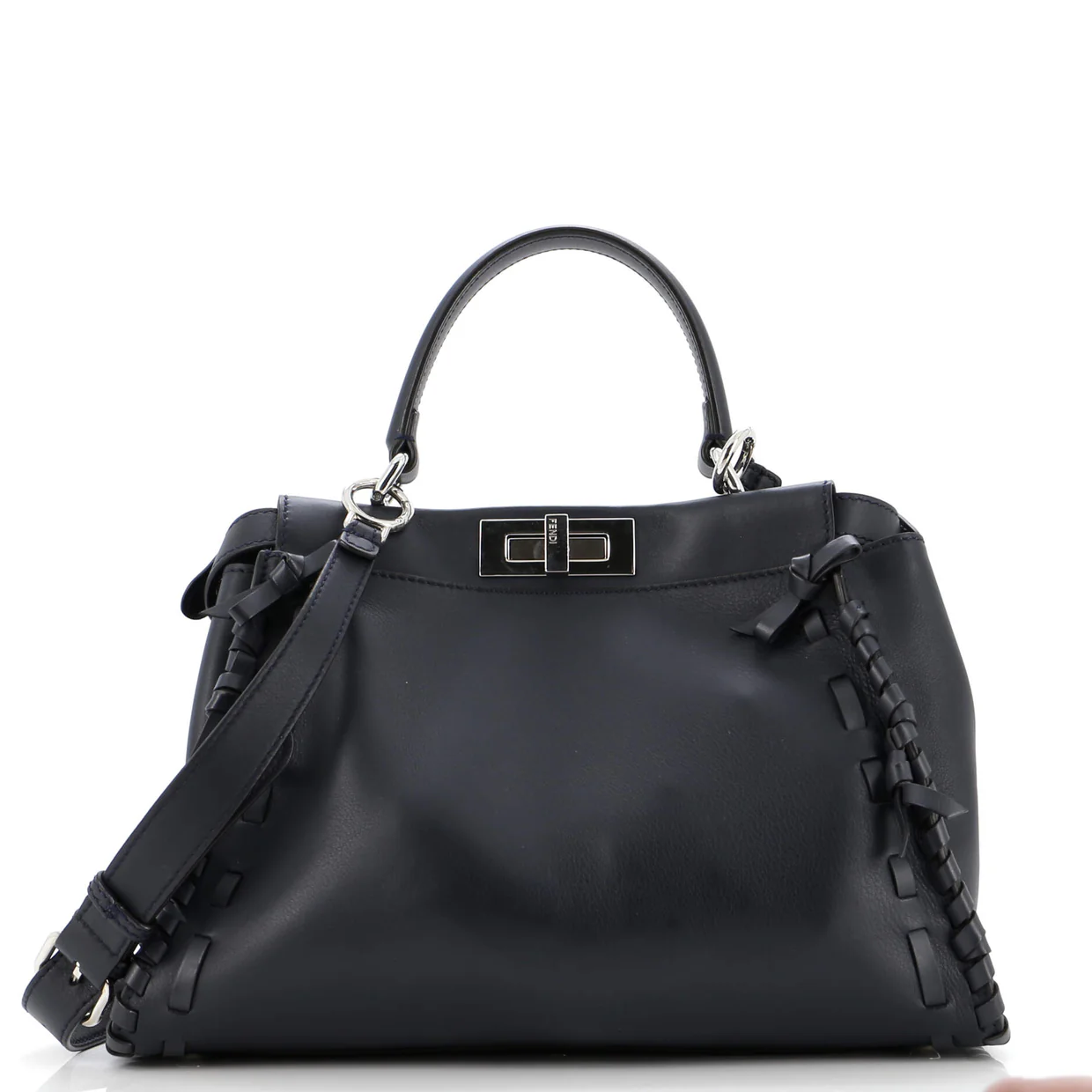 Bow Peekaboo Bag Whipstitch Leather Regular - Deep Luxury