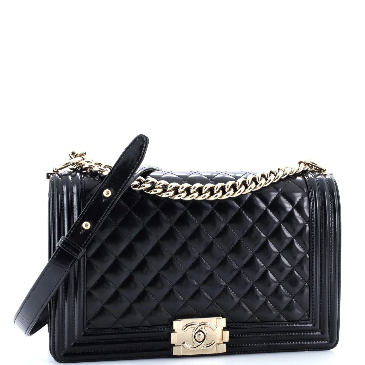 Boy Flap Bag Quilted Iridescent Glazed Calfskin New Medium - Deep Luxury