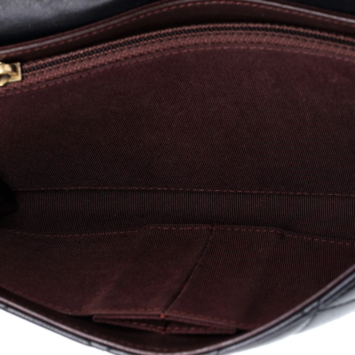 Wallet on Short Chain Quilted Lambskin - Deep Luxury