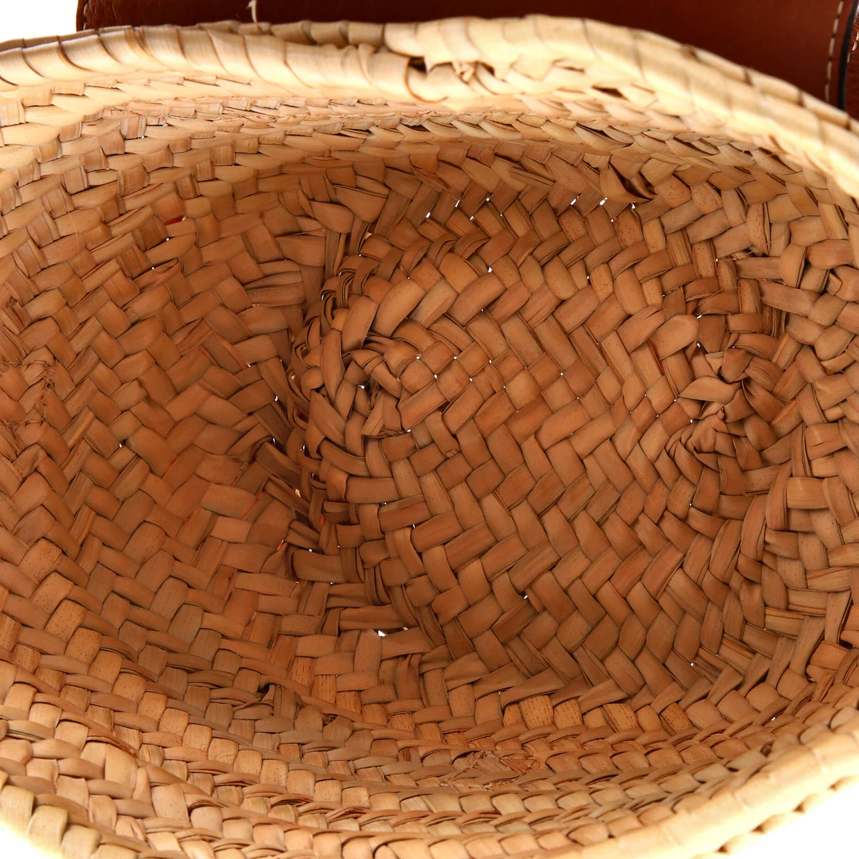 Marcie Basket Bag Raffia and Leather Small - Deep Luxury