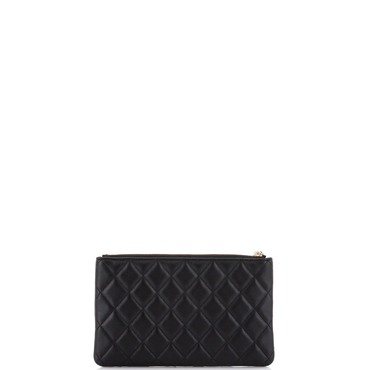 Charms Classic O Case Pouch Quilted Lambskin Small - Deep Luxury