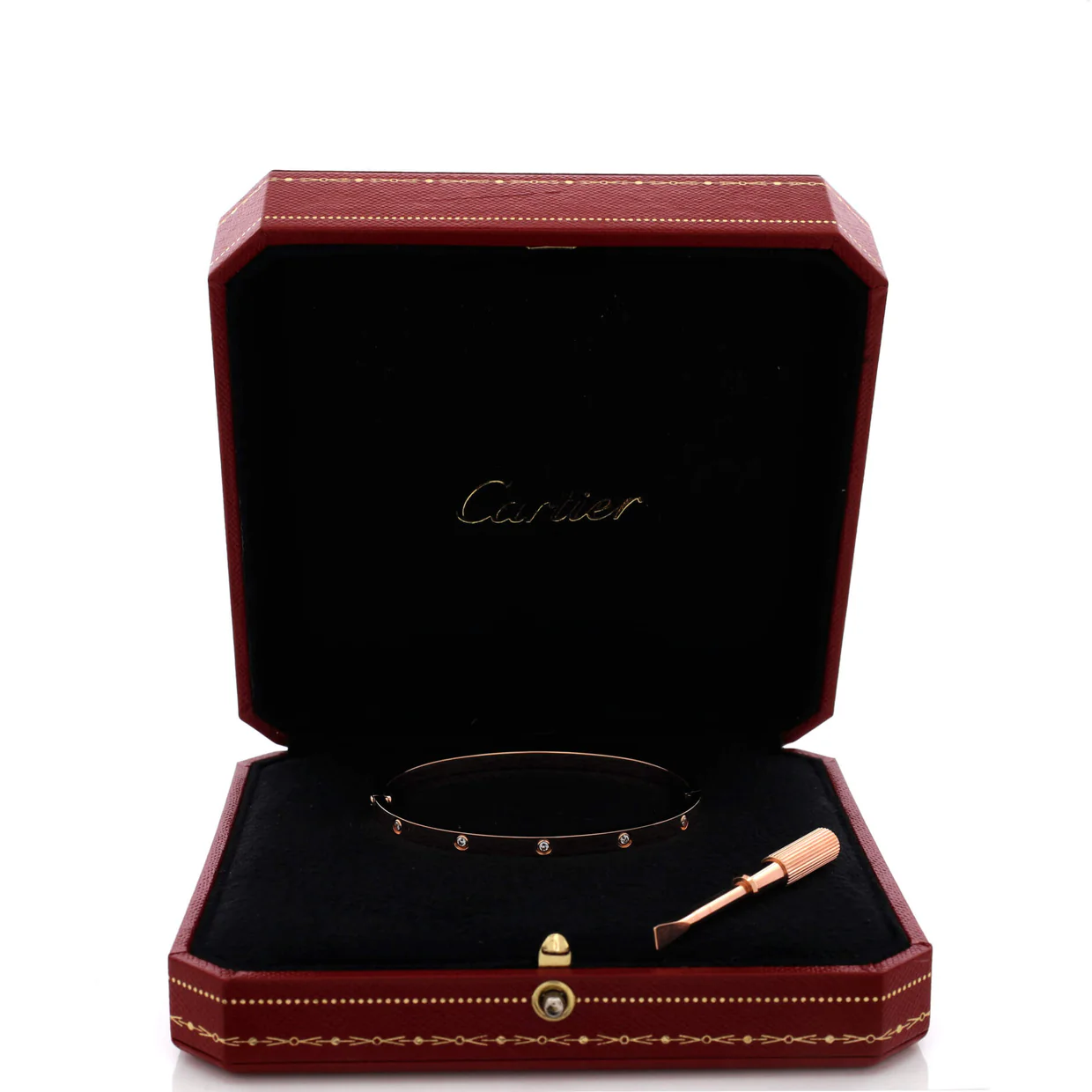 Love 10 Diamond Bracelet 18K Rose Gold with Diamonds Small - Deep Luxury