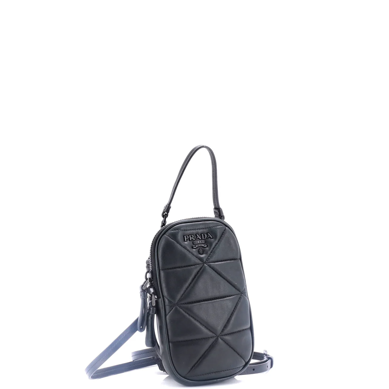 Spectrum Phone Holder Crossbody Bag Quilted Nappa Leather - Deep Luxury