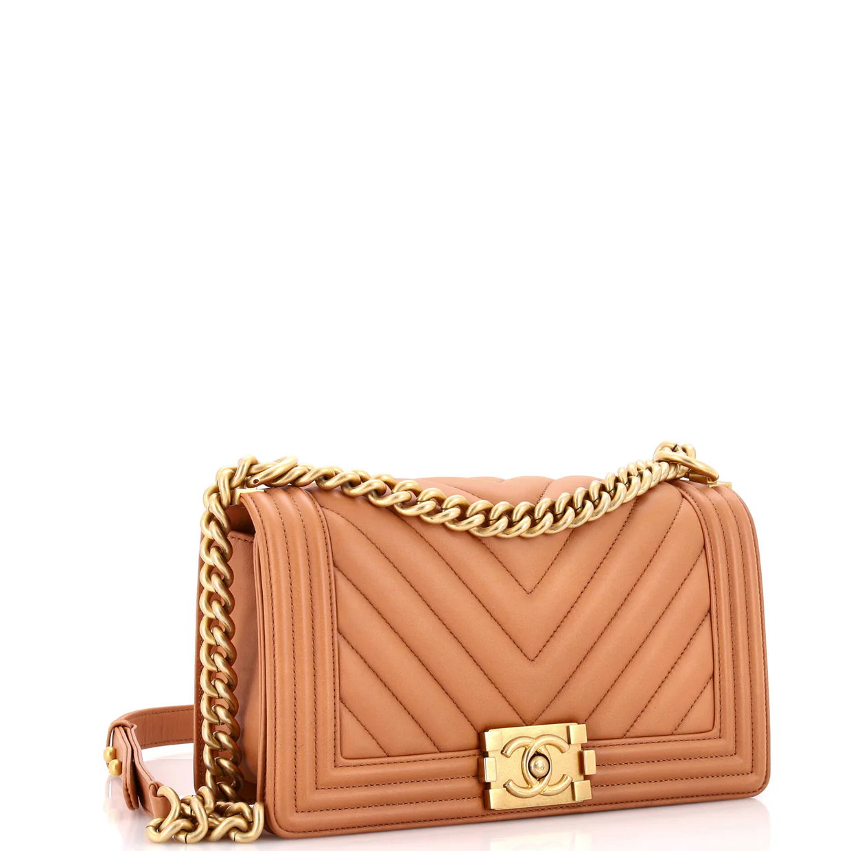 Boy Flap Bag Chevron Lambskin Old Medium - Deep Luxury