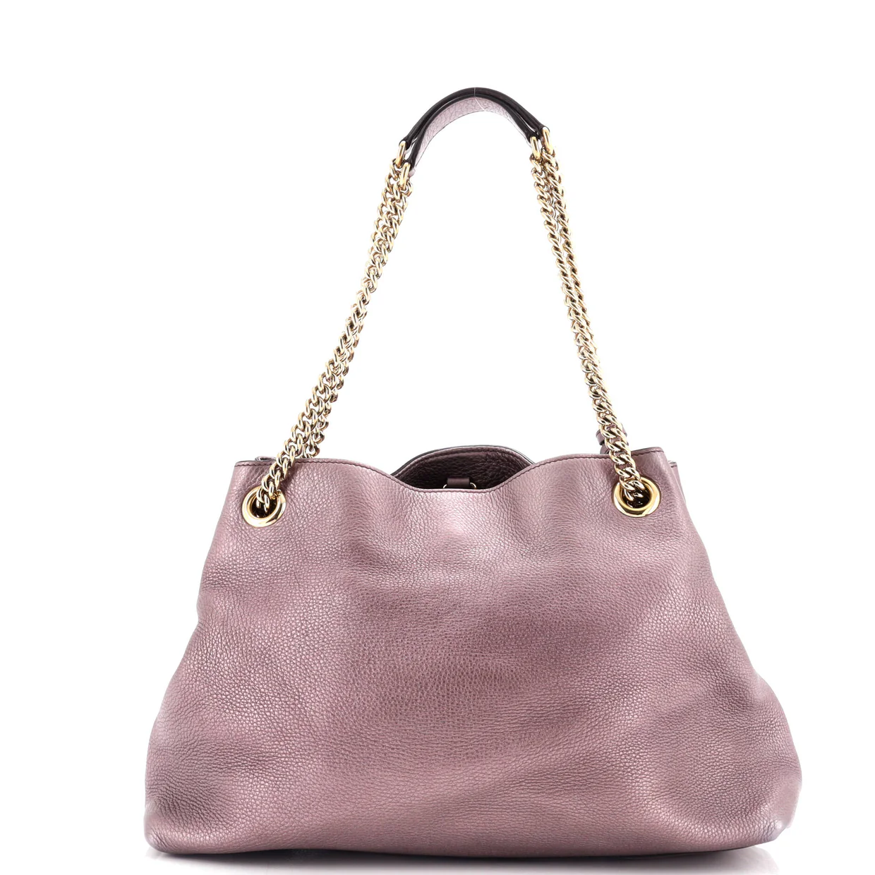 Soho Chain Strap Shoulder Bag Leather Medium - Deep Luxury