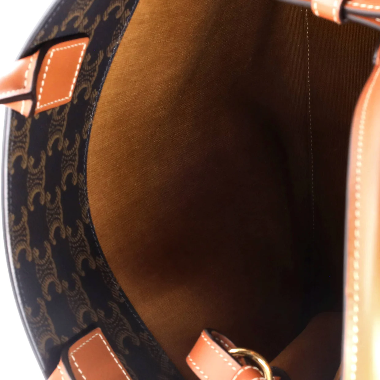 Vertical Cabas Tote Triomphe Coated Canvas Small - Deep Luxury