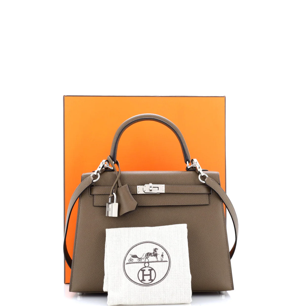 Kelly Handbag Toundra Epsom with Palladium Hardware 25 - Deep Luxury