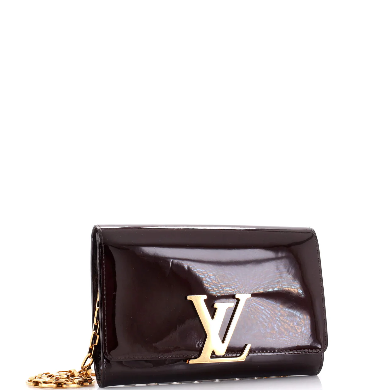 Chain Louise Clutch Patent MM - Deep Luxury