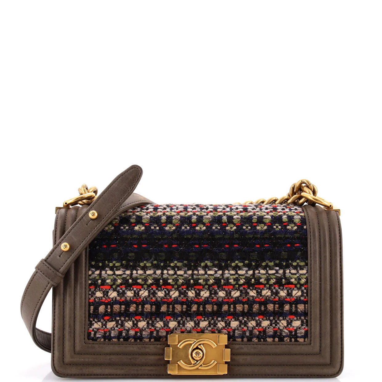 Boy Flap Bag Quilted Tweed Old Medium - Deep Luxury