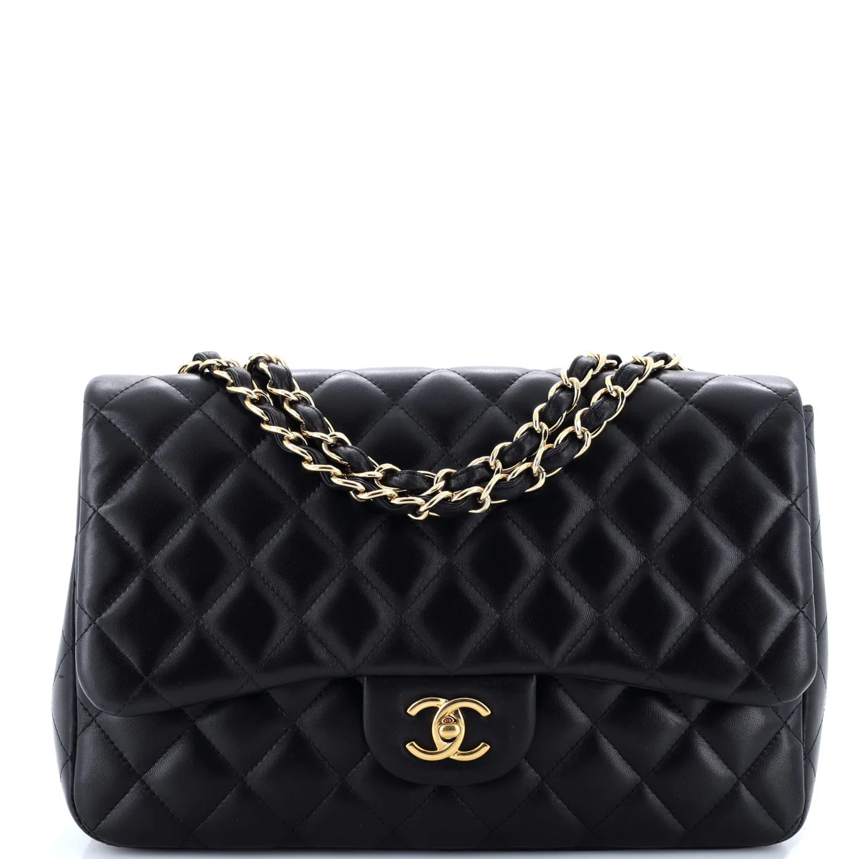 Classic Single Flap Bag Quilted Lambskin Jumbo - Deep Luxury