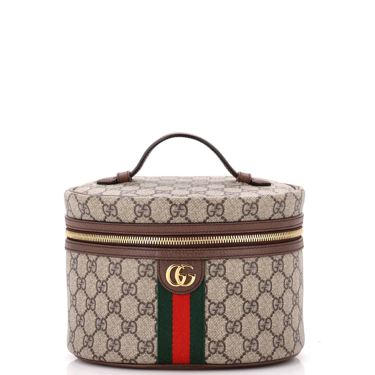 Ophidia Top Handle Cosmetic Case GG Coated Canvas Small - Deep Luxury