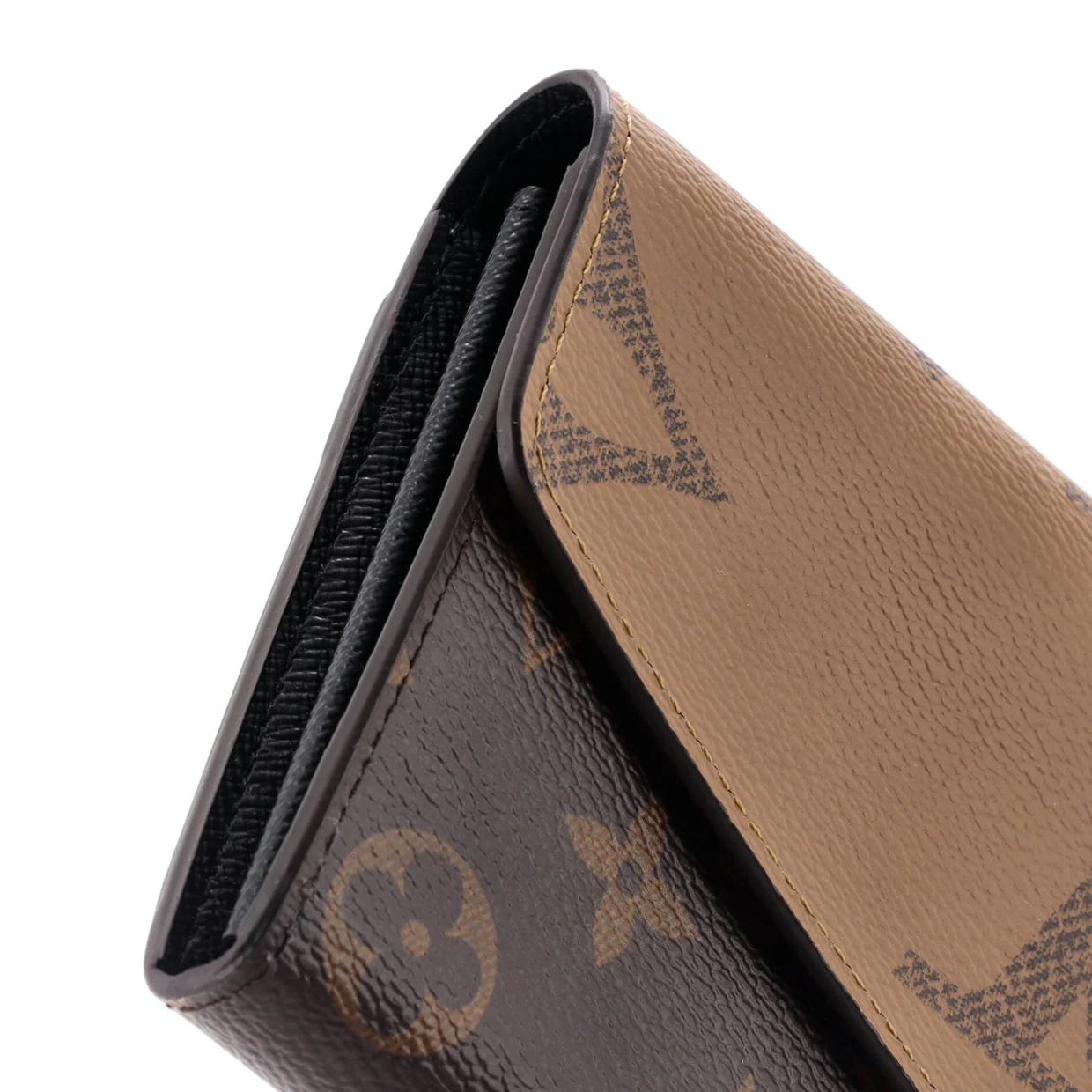 Sarah Wallet NM Reverse Monogram Giant and Monogram Canvas - Deep Luxury