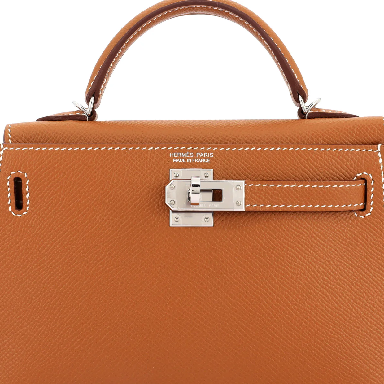 Kelly Mini II Bag Gold Epsom with Palladium Hardware 20 - Deep Luxury