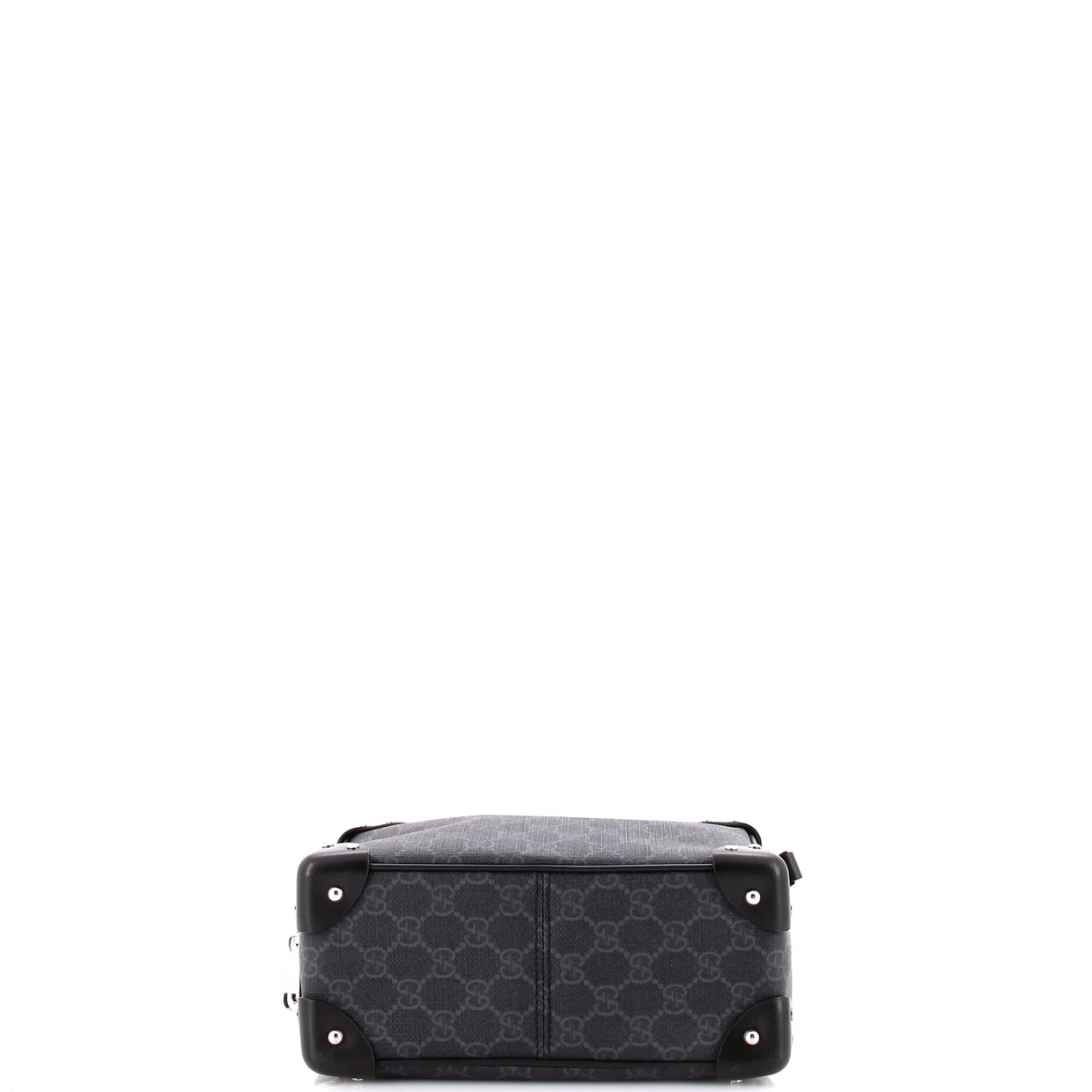 Trunk Shoulder Bag GG Coated Canvas with Studded Leather - Deep Luxury
