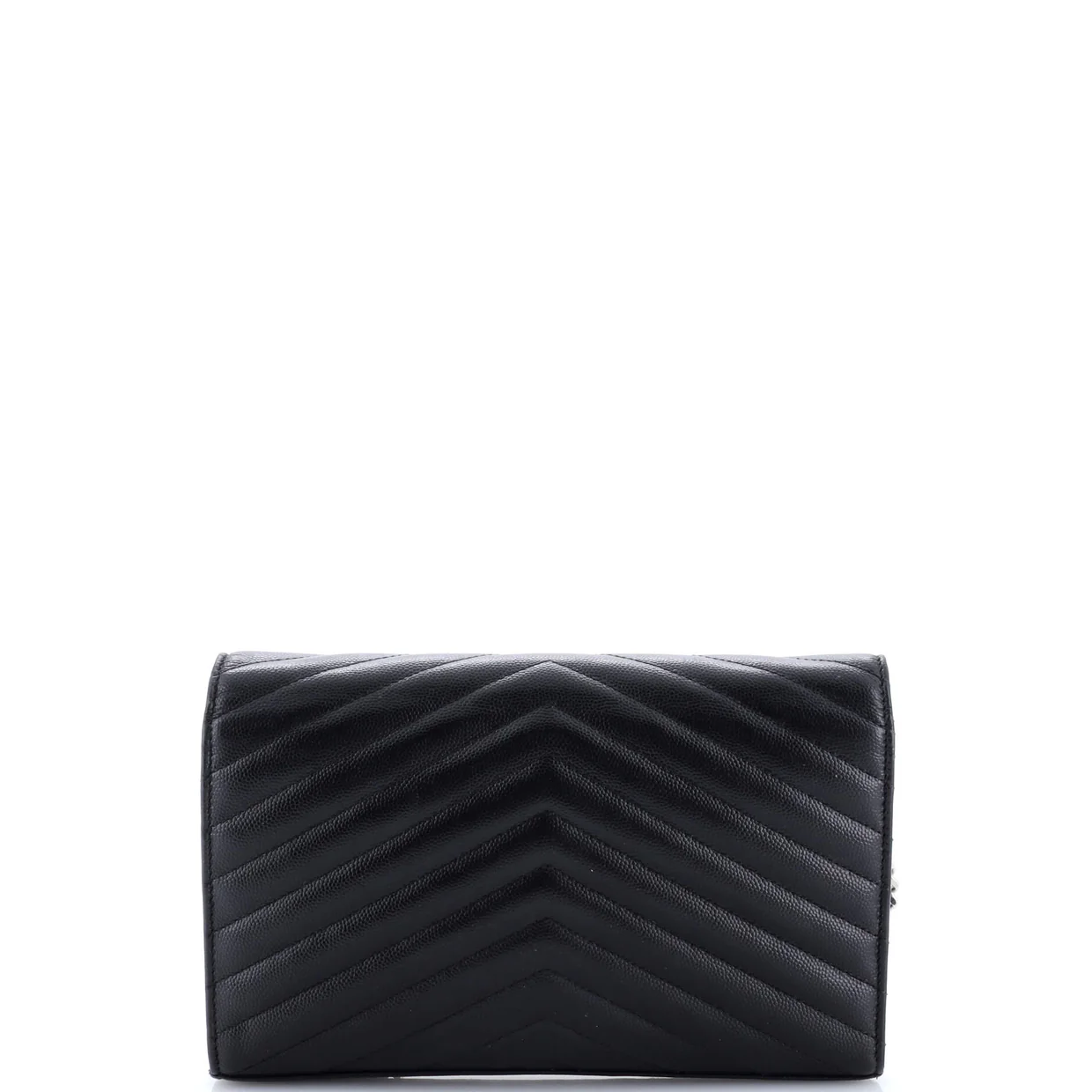 Classic Monogram Wallet on Chain Matelasse Chevron Leather Medium - Deep Luxury