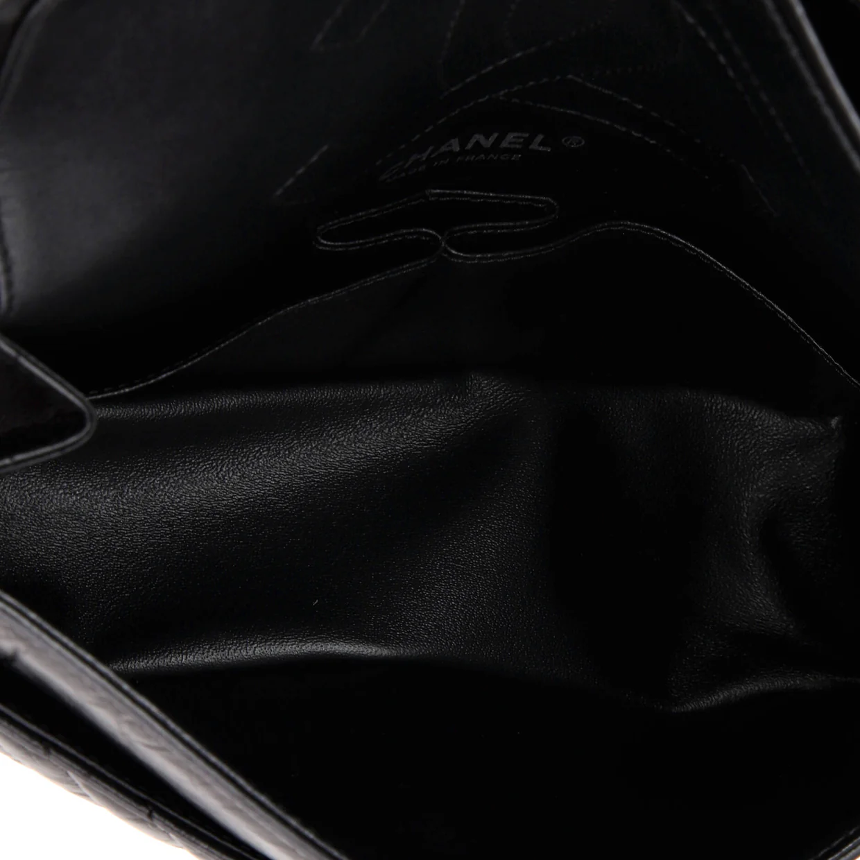 So Black Reissue 2.55 Flap Bag Chevron Aged Calfskin 225 - Deep Luxury