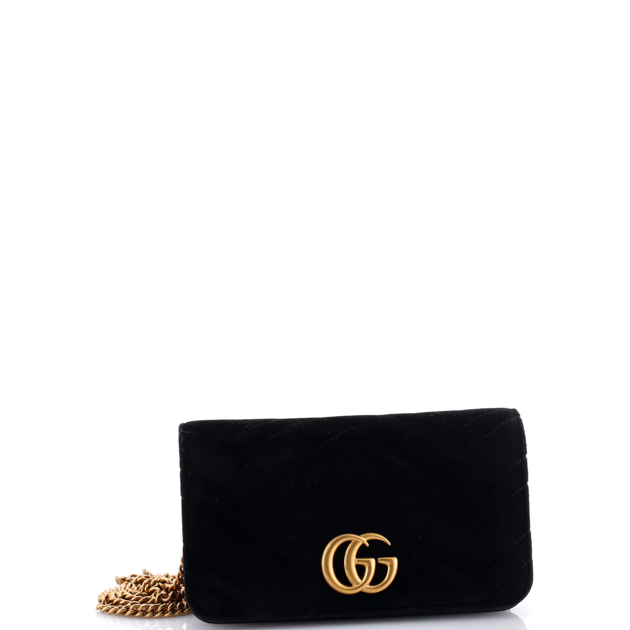 GG Marmont Chain Flap Bag Matelasse Velvet Mini - Deep Luxury
