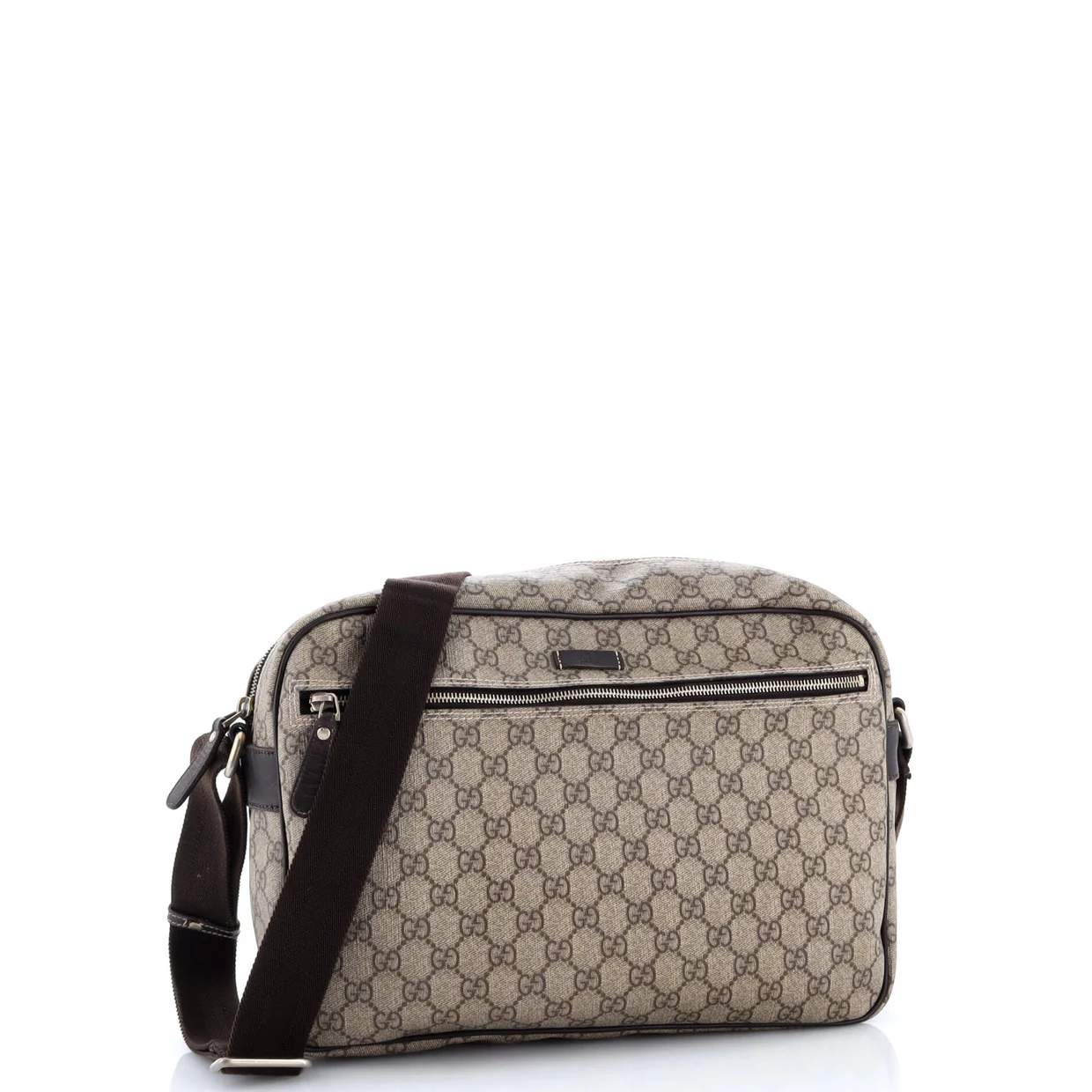 Front Zip Camera Bag GG Coated Canvas Large - Deep Luxury