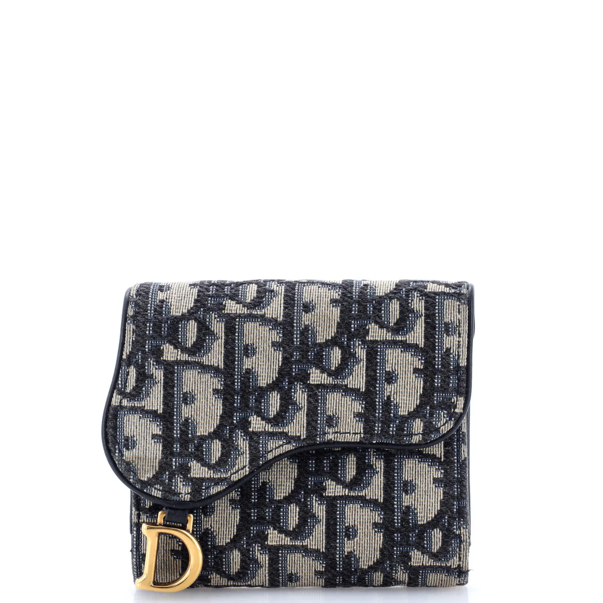 Saddle Flap Wallet Oblique Canvas Mini - Deep Luxury