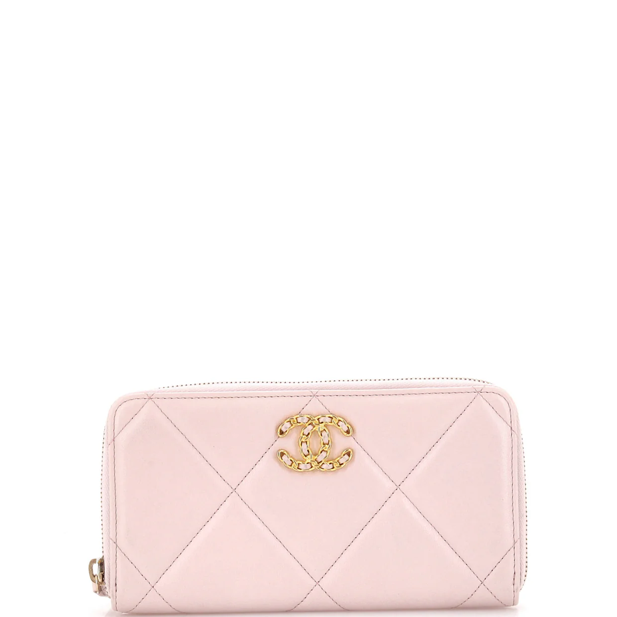 19 Zip Around Wallet Quilted Lambskin Long - Deep Luxury
