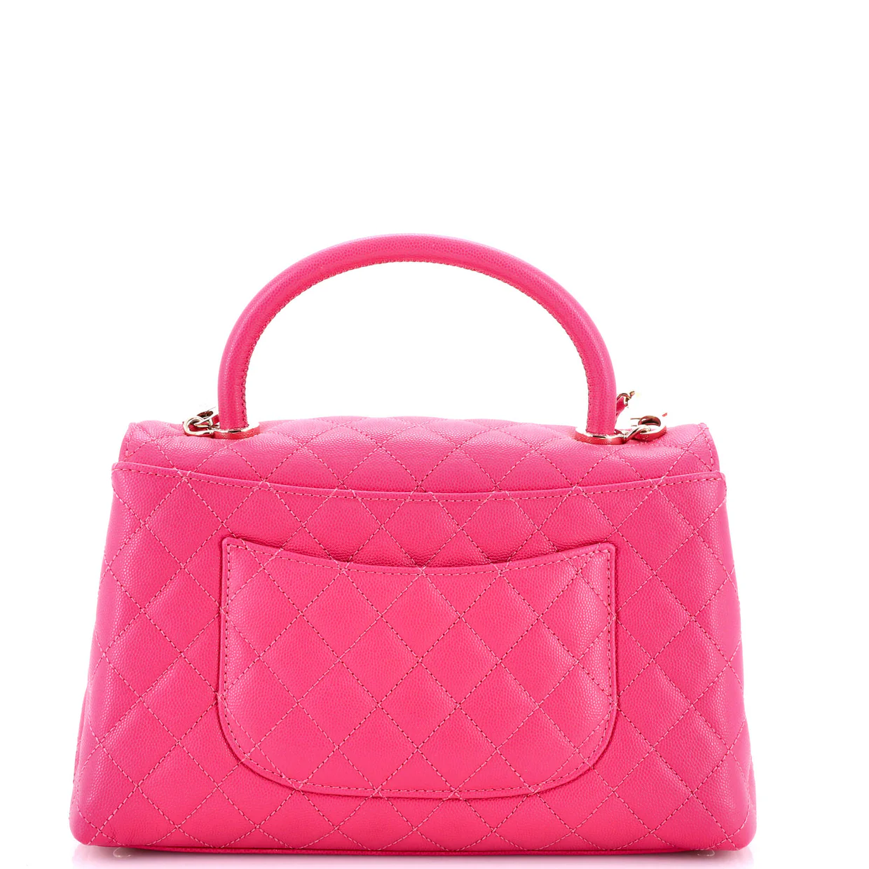 Coco Top Handle Bag Quilted Caviar Small - Deep Luxury