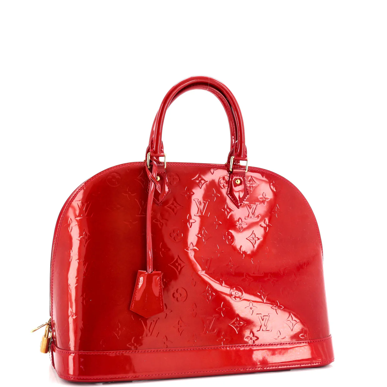 Alma Handbag Monogram Vernis GM - Deep Luxury