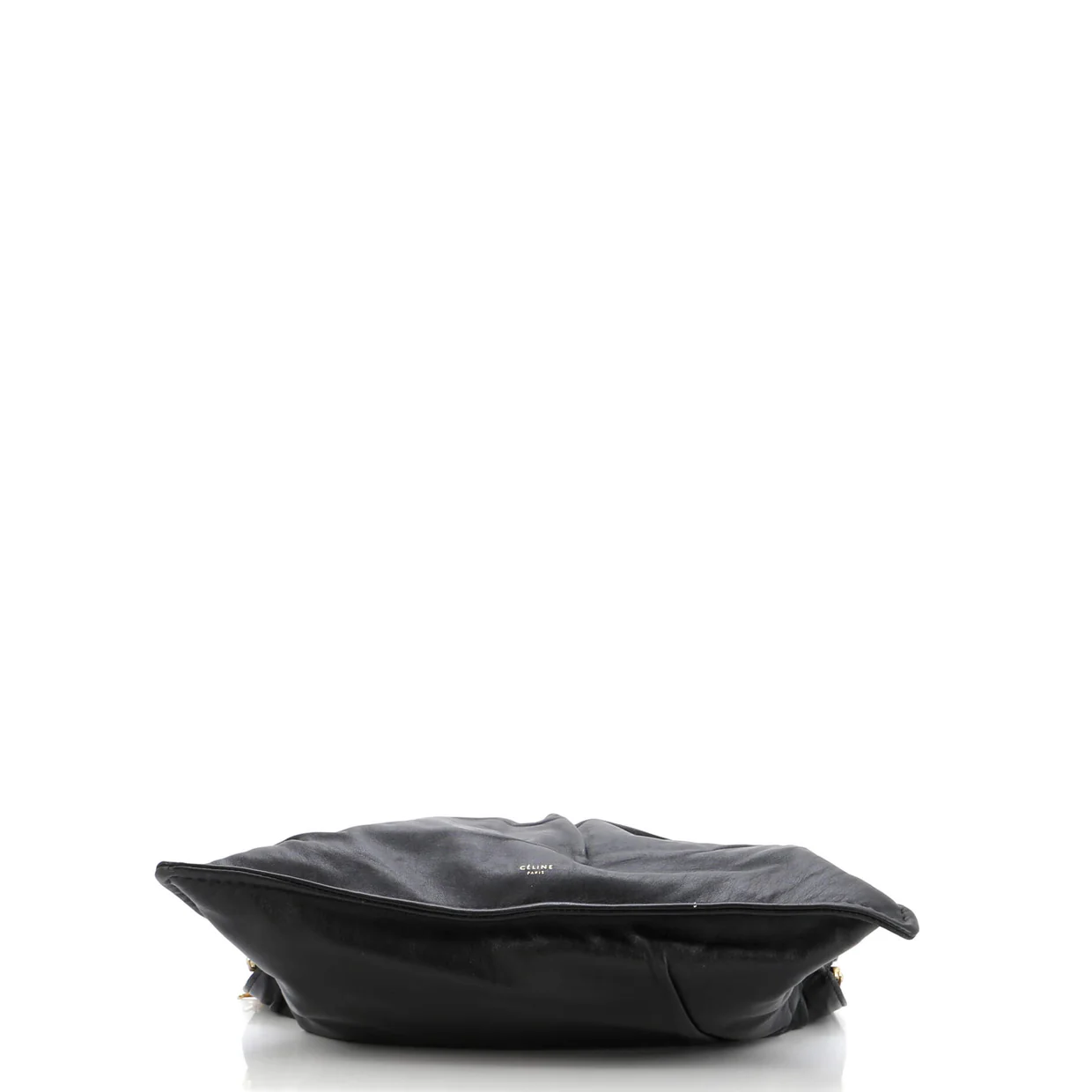 Clasp Ruched Flap Bag Leather Medium - Deep Luxury