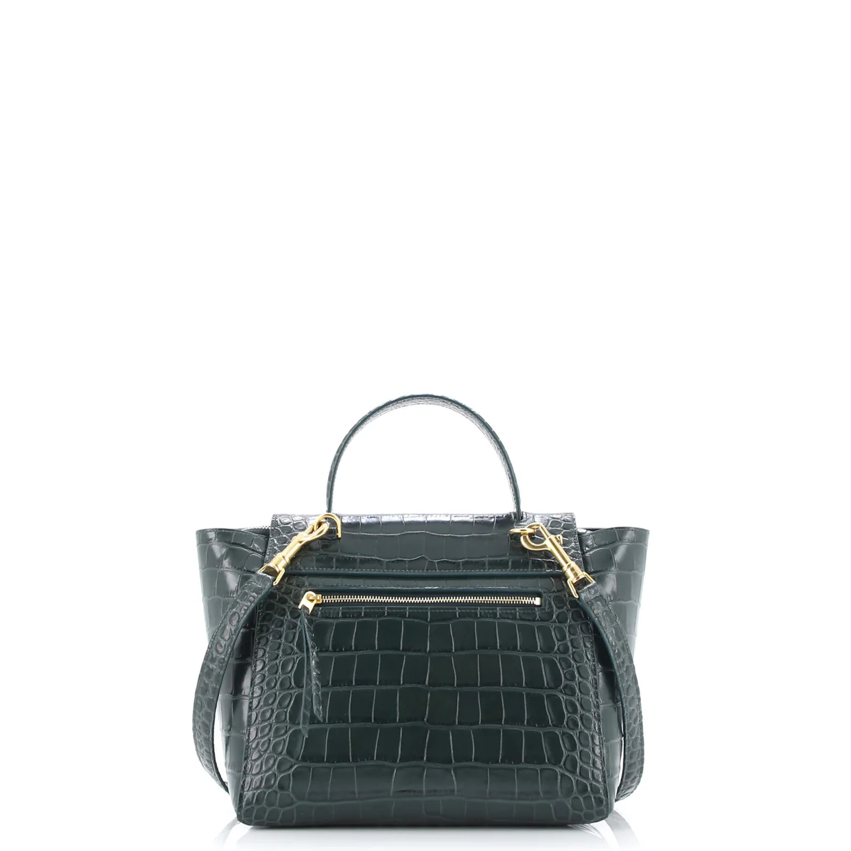 Belt Bag Crocodile Embossed Leather Micro - Deep Luxury