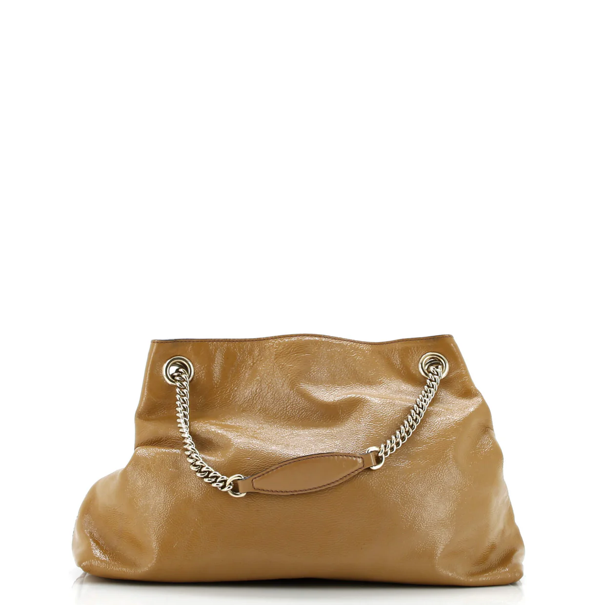 Soho Chain Strap Shoulder Bag Patent Medium - Deep Luxury