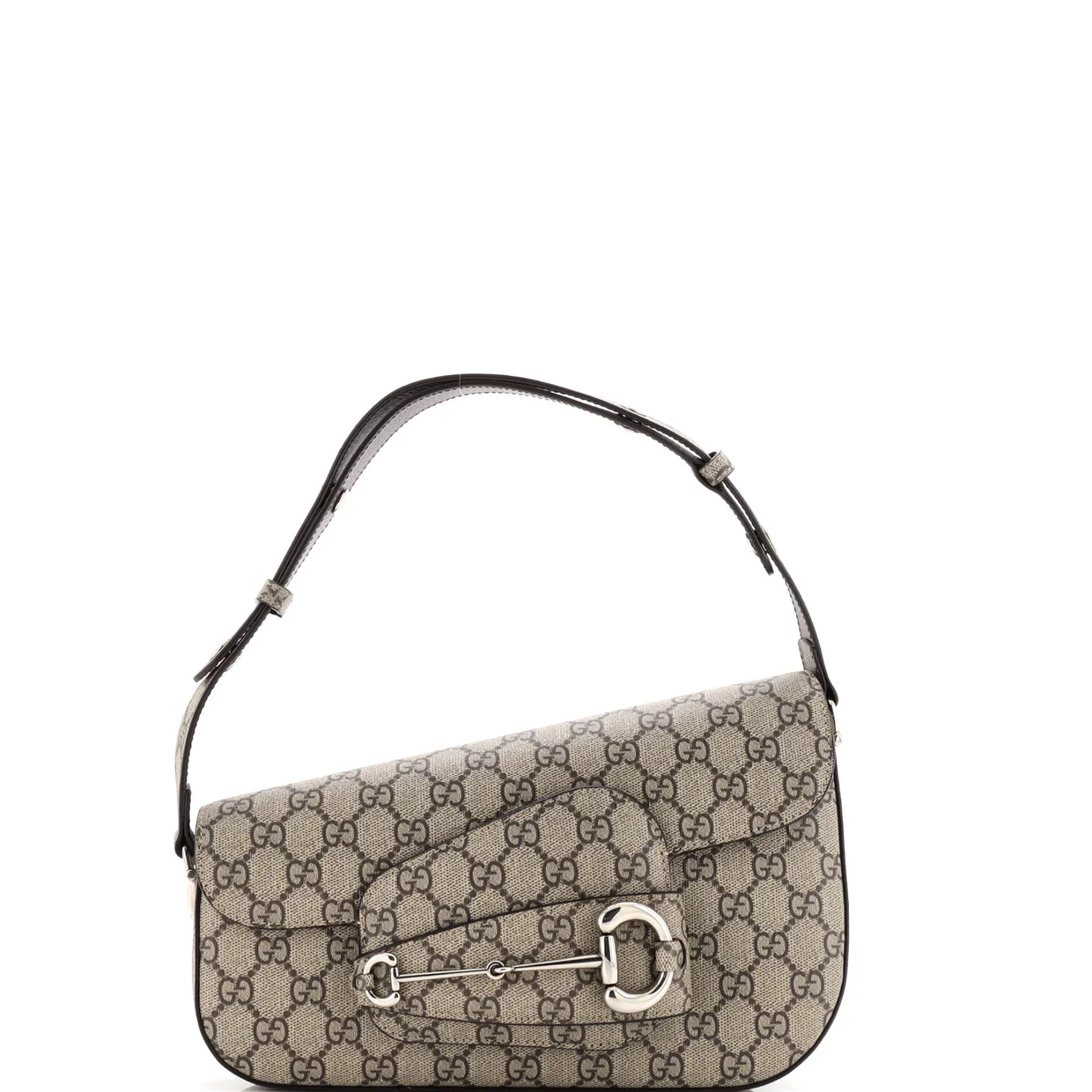 Horsebit 1955 Asymmetric Shoulder Bag GG Coated Canvas Small - Deep Luxury