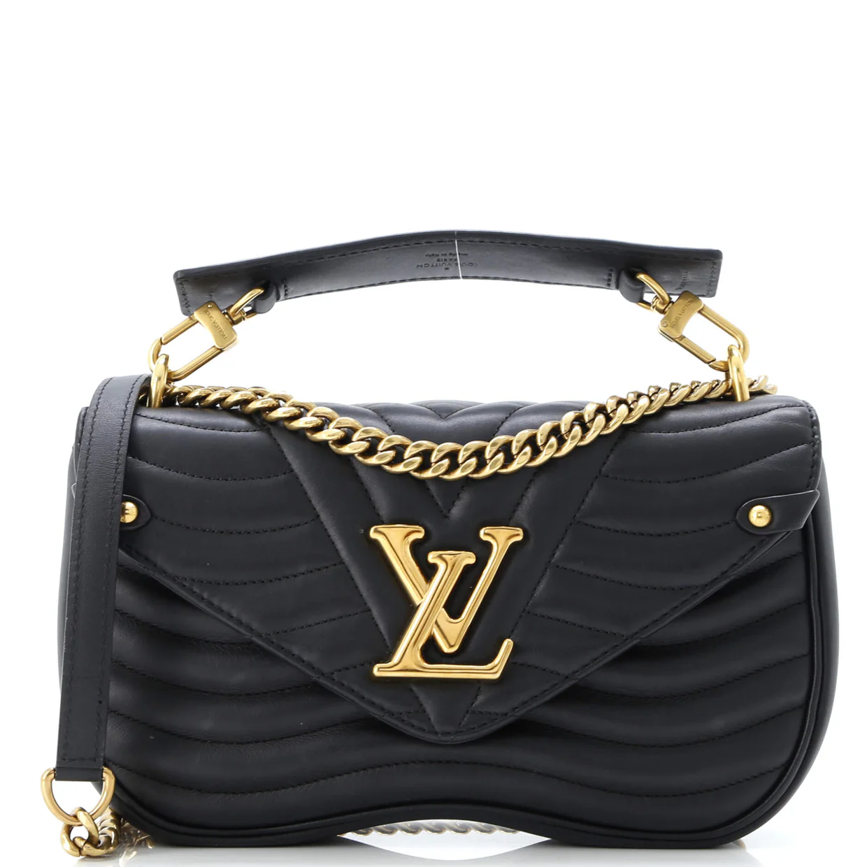 New Wave Chain Bag Quilted Leather MM - Deep Luxury