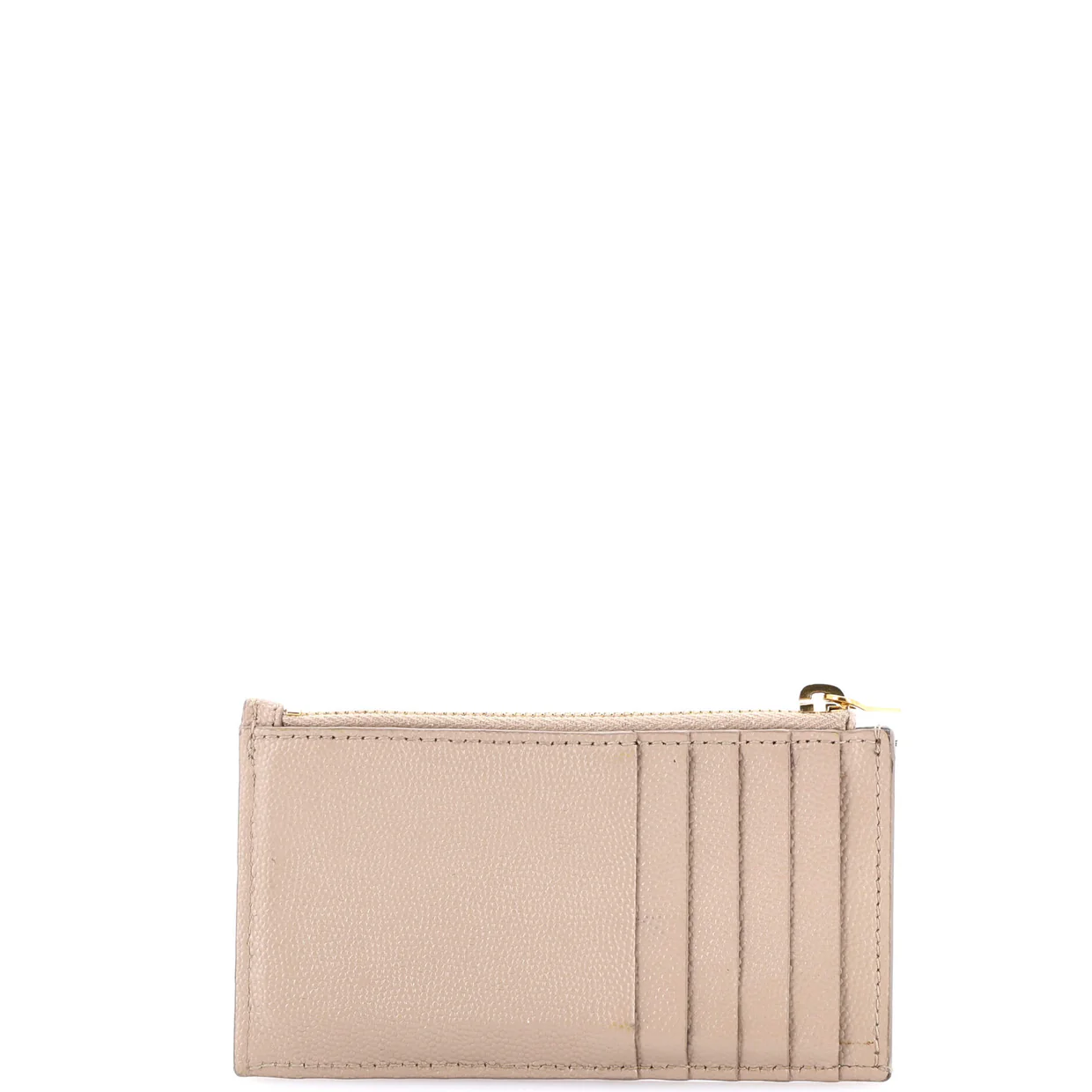 Monogram Fragments Zip Card Holder Matelasse Chevron Leather - Deep Luxury