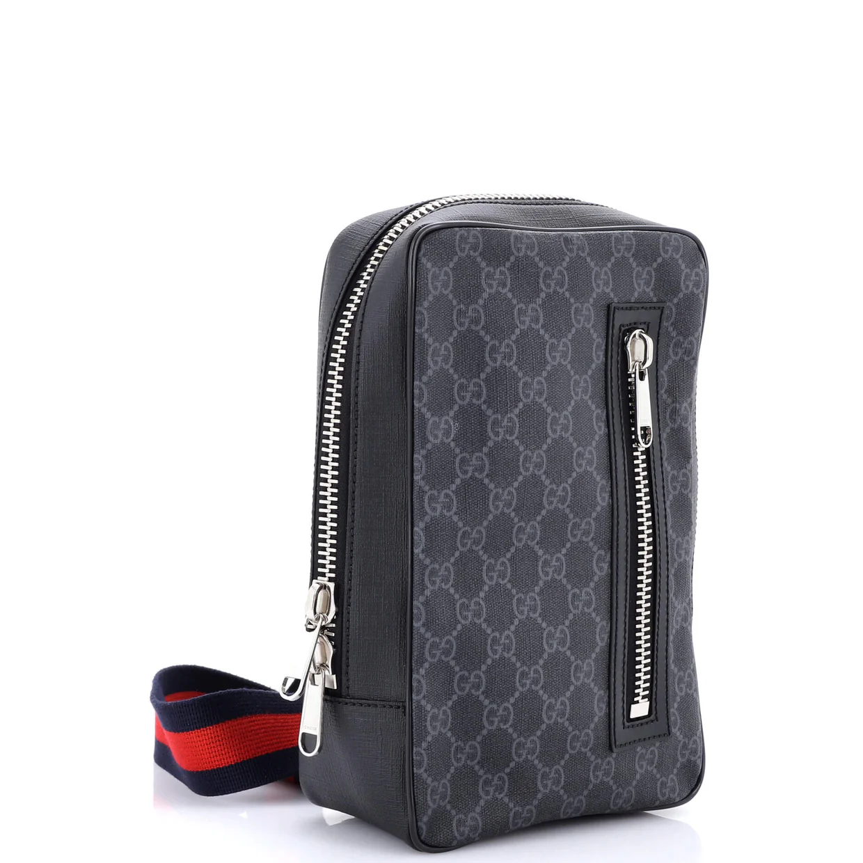 Soft Zip Sling Bag GG Coated Canvas Small - Deep Luxury