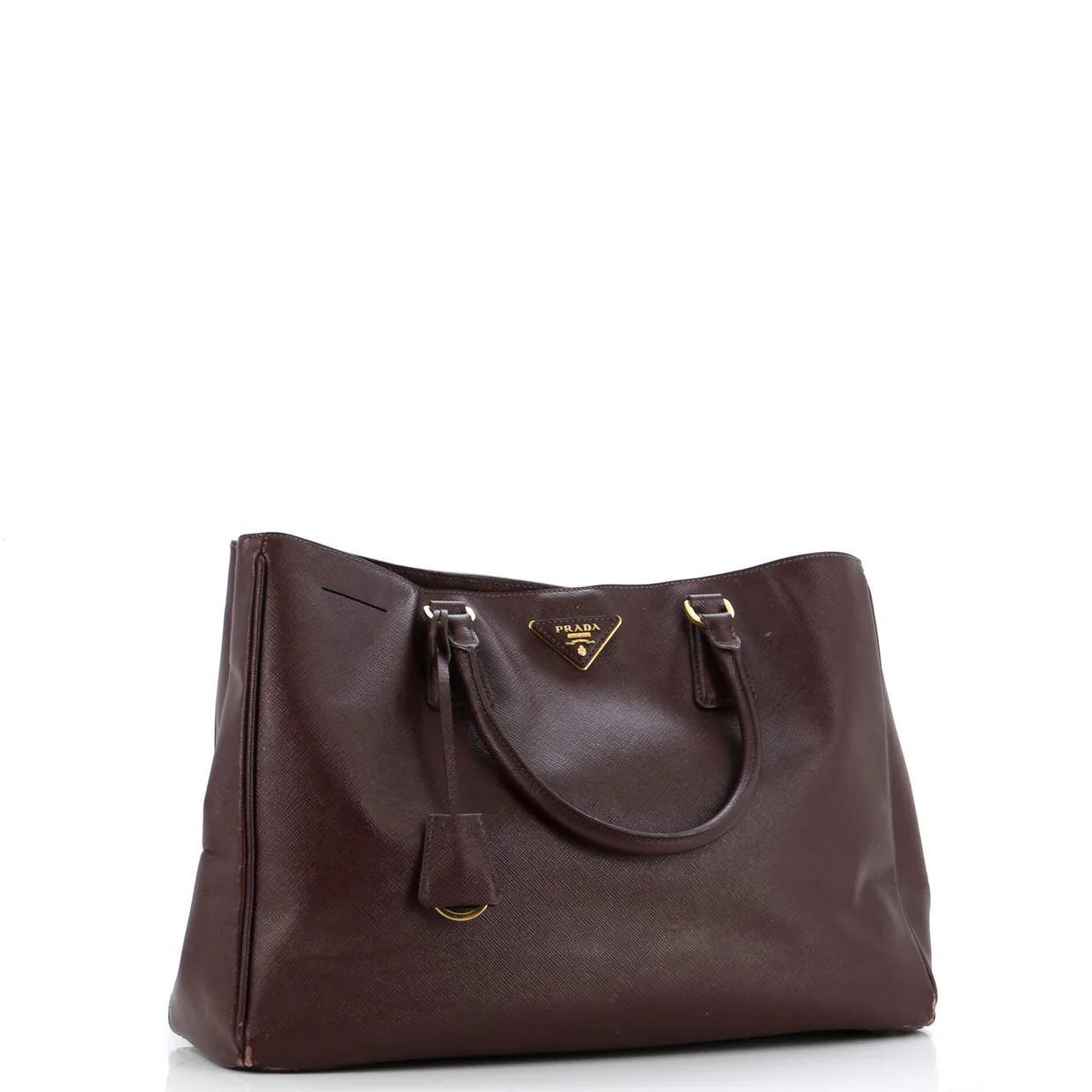Lux Open Tote Saffiano Leather North South - Deep Luxury