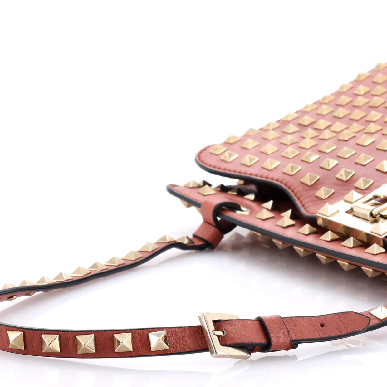 Rockstud Shoulder Bag Full Studded Leather - Deep Luxury