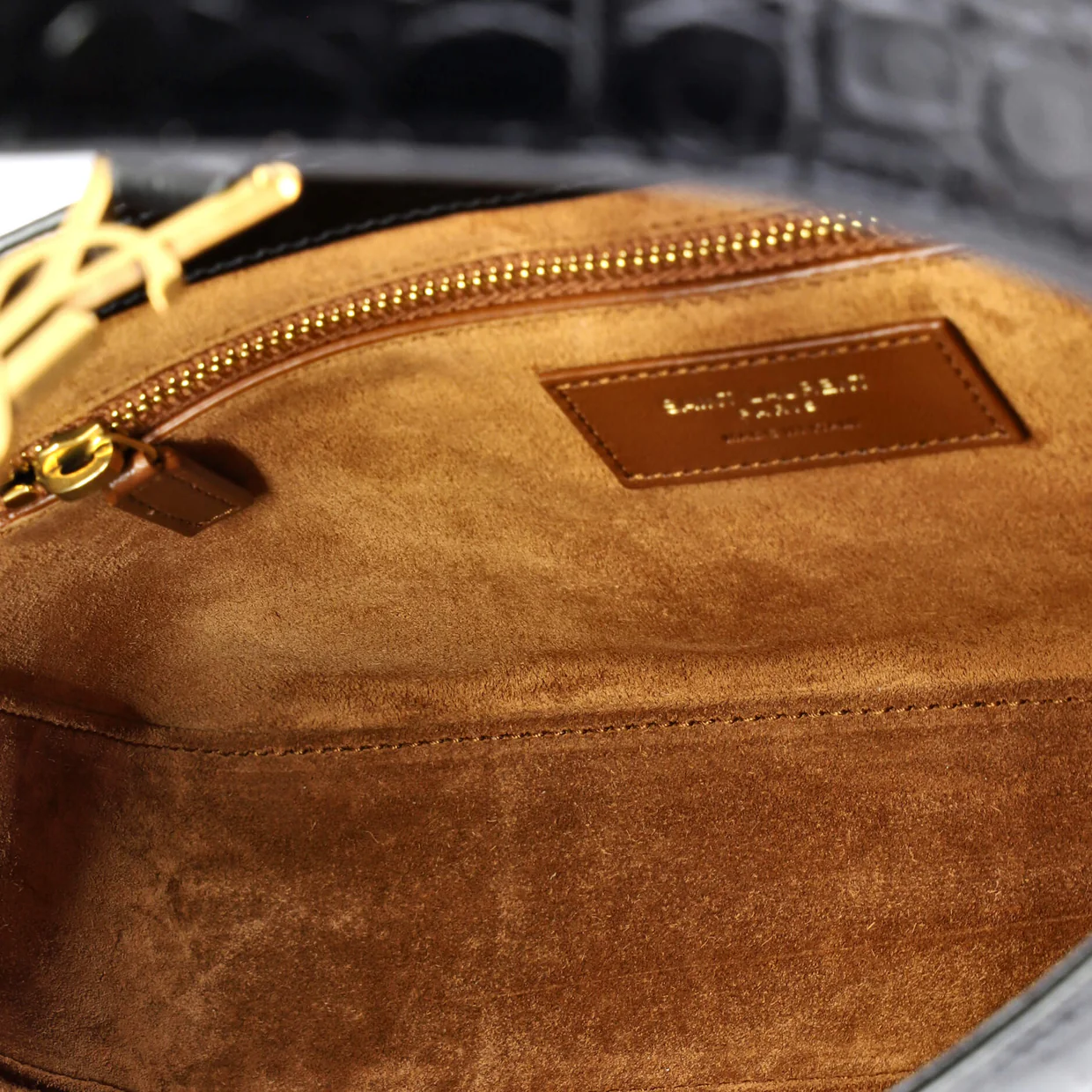 Le 5 a 7 Hobo Crocodile Embossed Leather Small - Deep Luxury