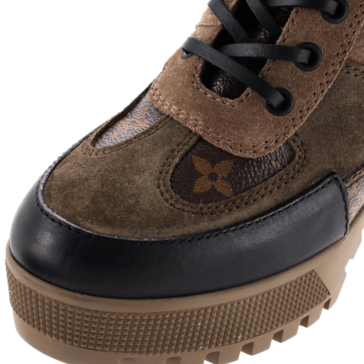 Women's Laureate Platform Desert Boots Leather with Suede - Deep Luxury