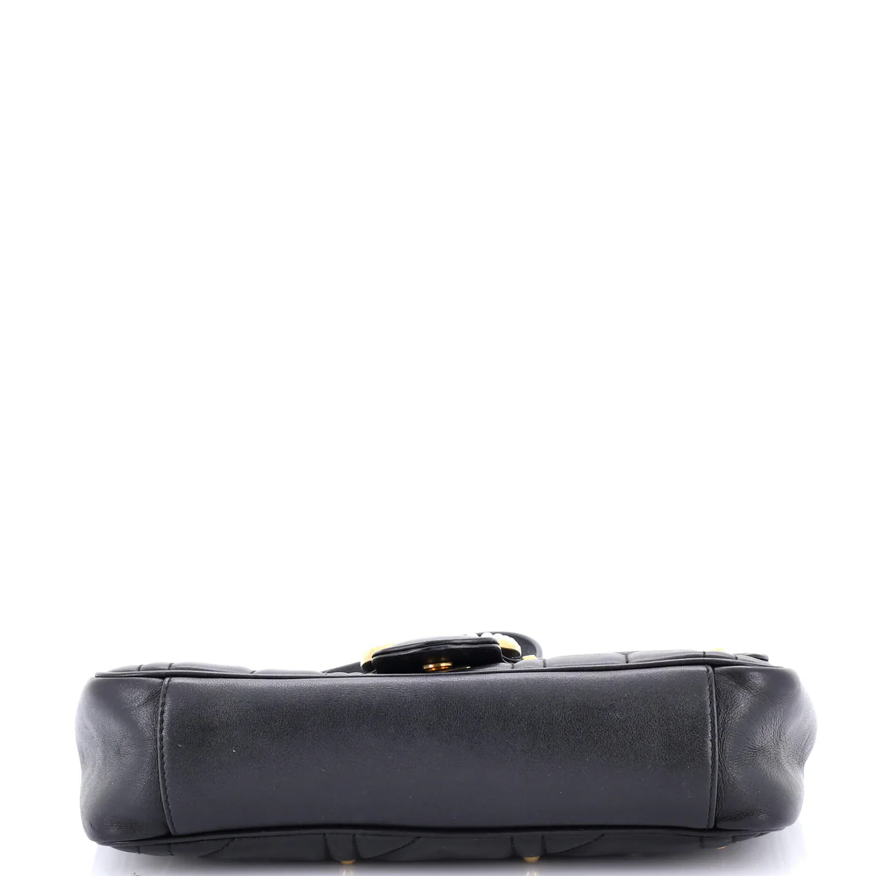 Pearly GG Marmont Flap Bag Embellished Matelasse Leather Small - Deep Luxury