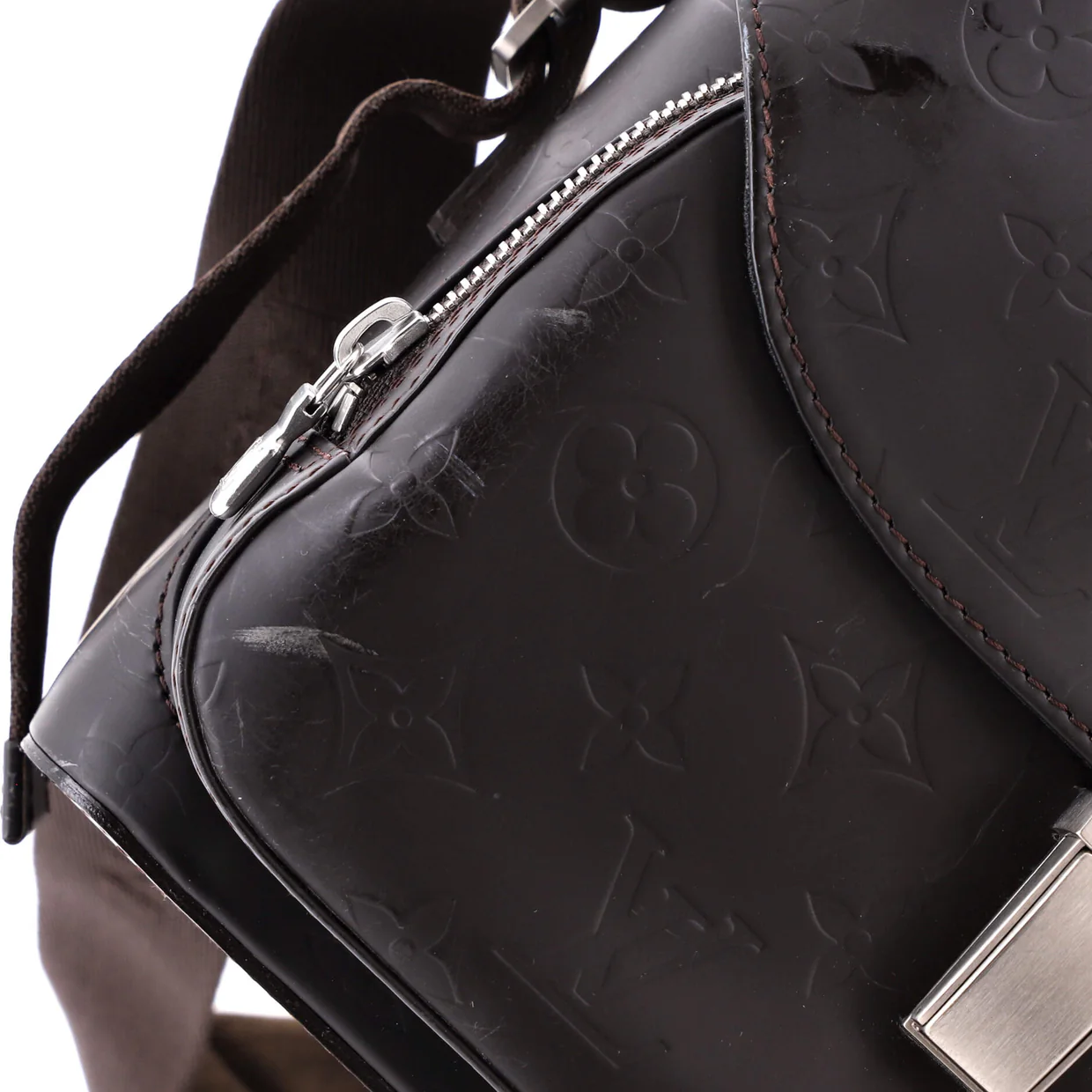 Charly Camera Bag Monogram Glace Leather - Deep Luxury