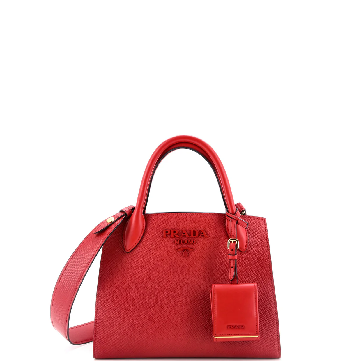 Monochrome Tote Saffiano with City Calf Small - Deep Luxury