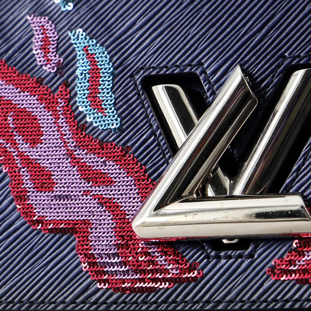 Twist Handbag Epi Leather with Sequins MM - Deep Luxury