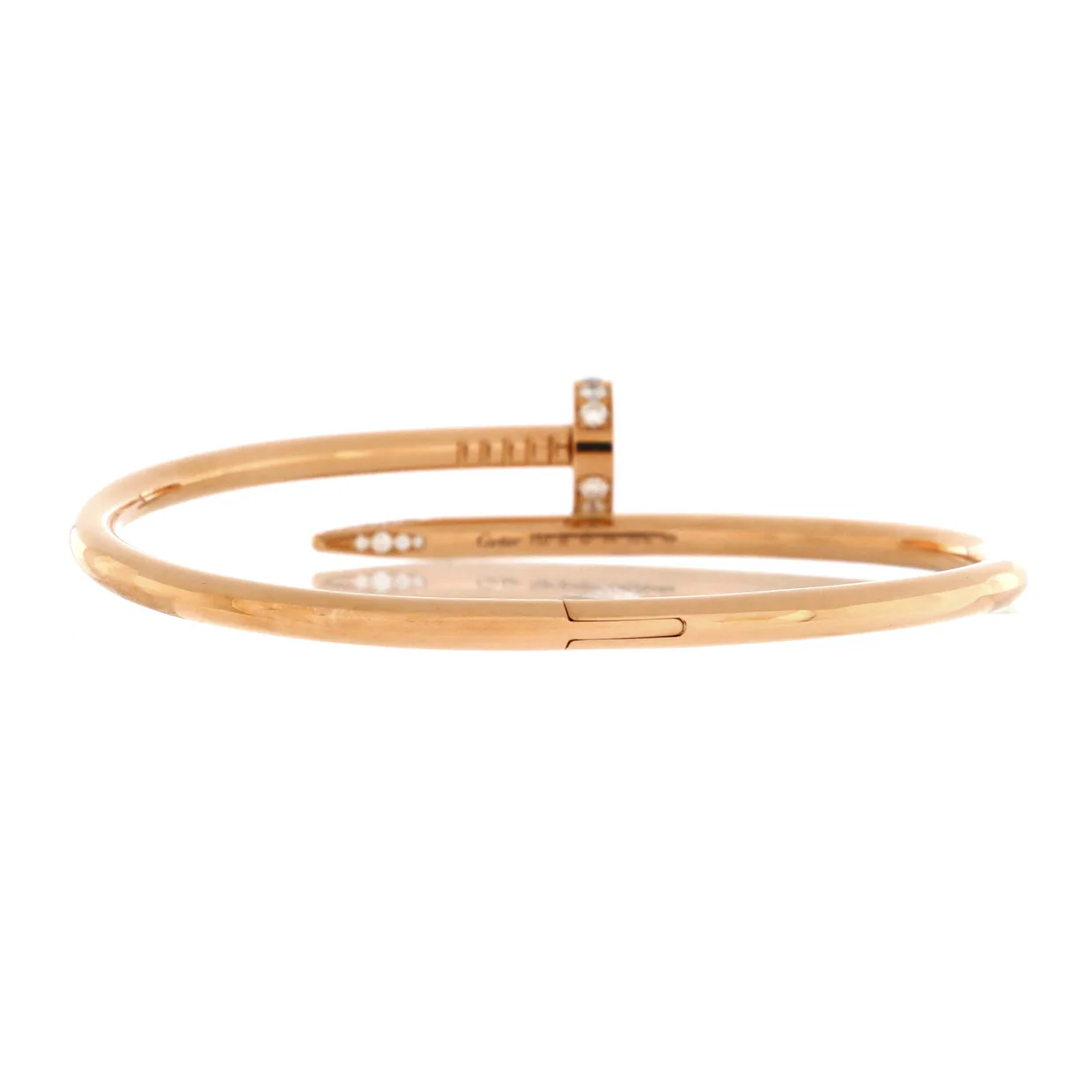 Juste un Clou Bracelet 18K Rose Gold with Diamonds Classic - Deep Luxury
