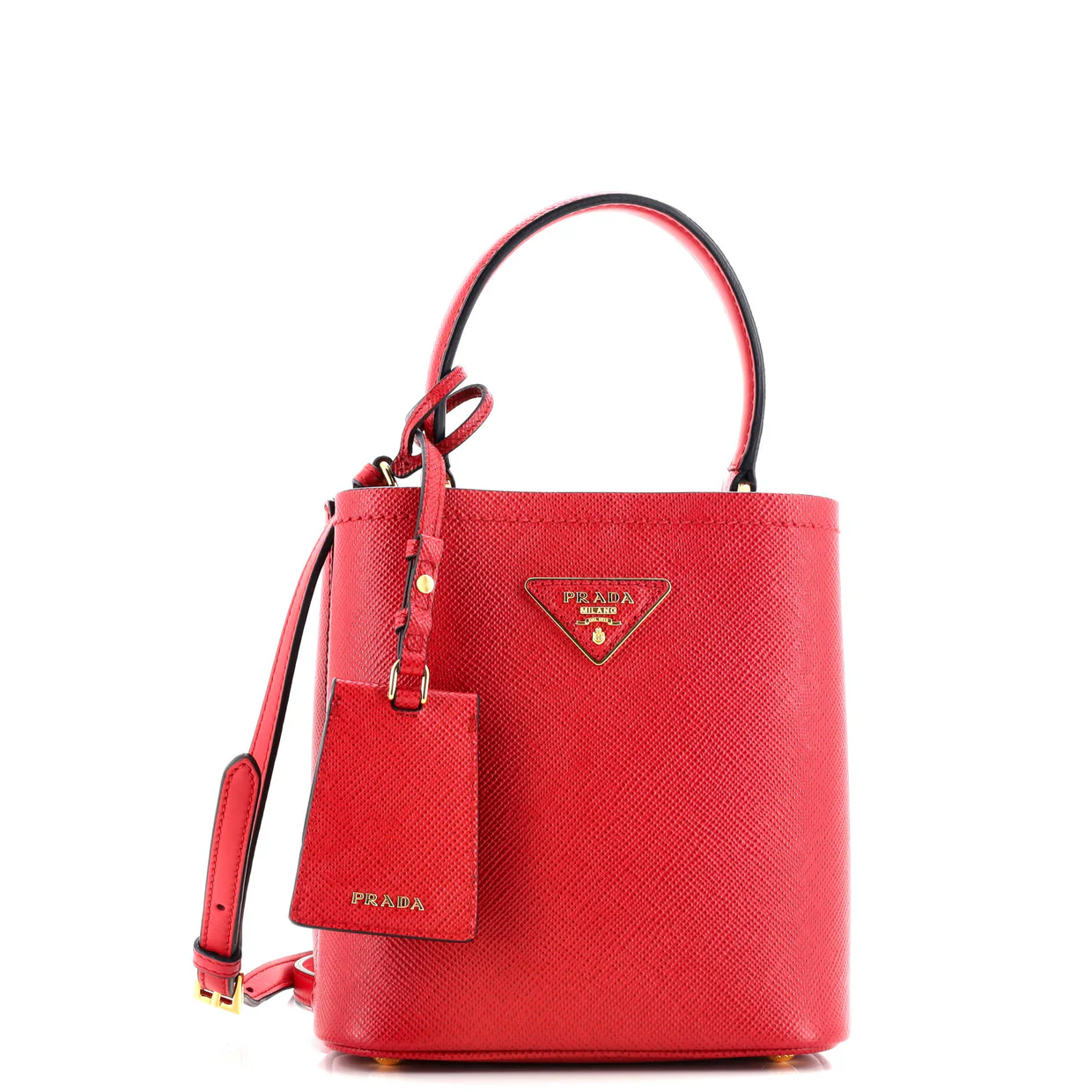 Panier Bucket Bag Saffiano Leather Small - Deep Luxury