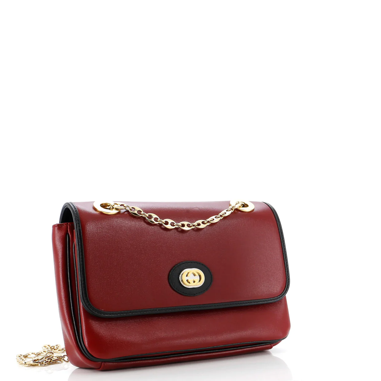 Marina Chain Flap Bag Leather Small - Deep Luxury