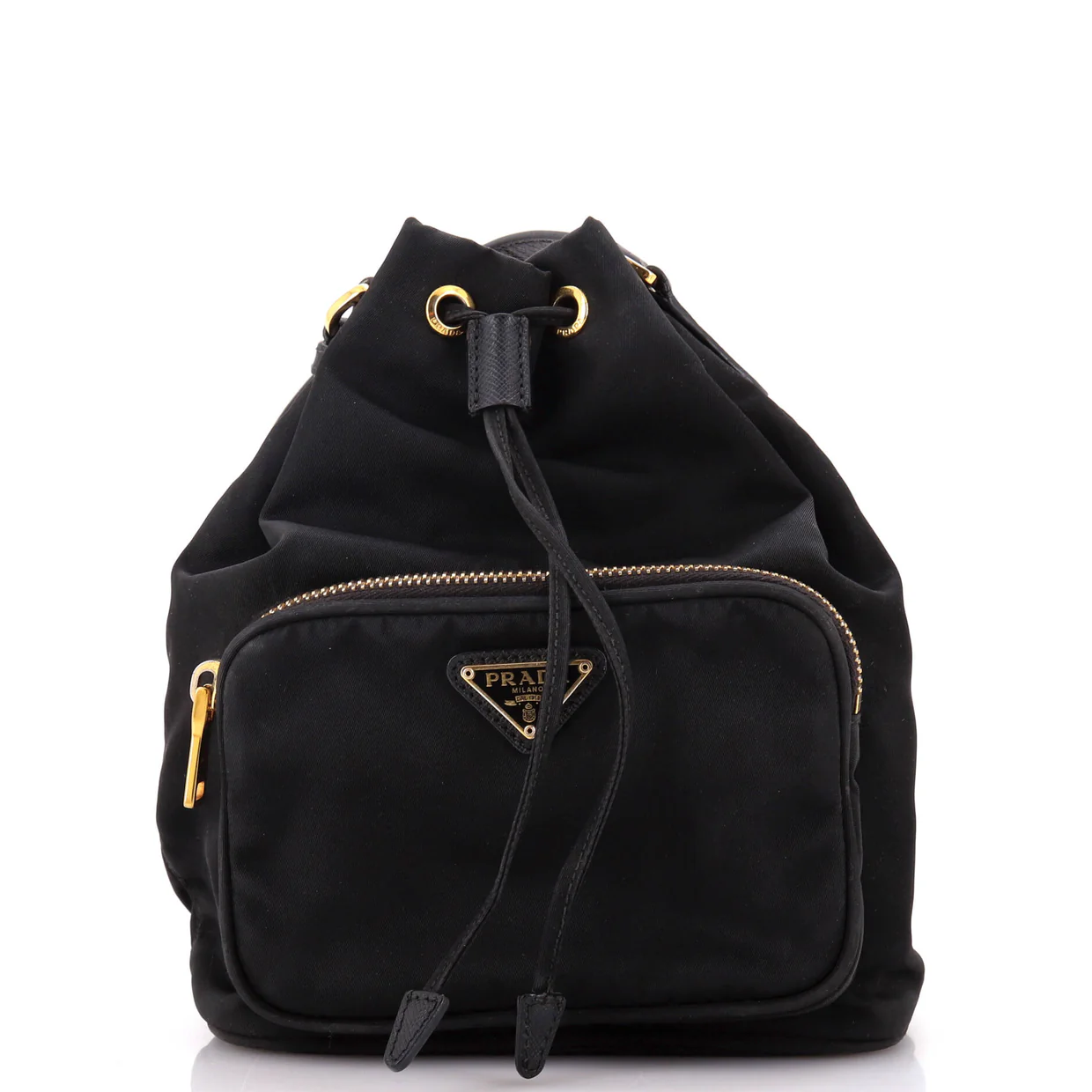 Drawstring Bucket Bag Tessuto Small - Deep Luxury