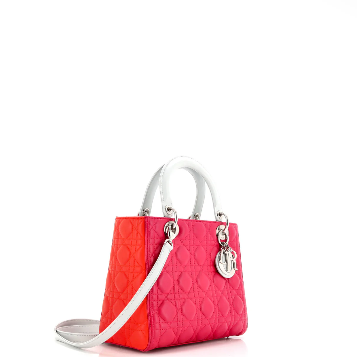 Tricolor Lady Dior Bag Cannage Quilt Lambskin Medium - Deep Luxury