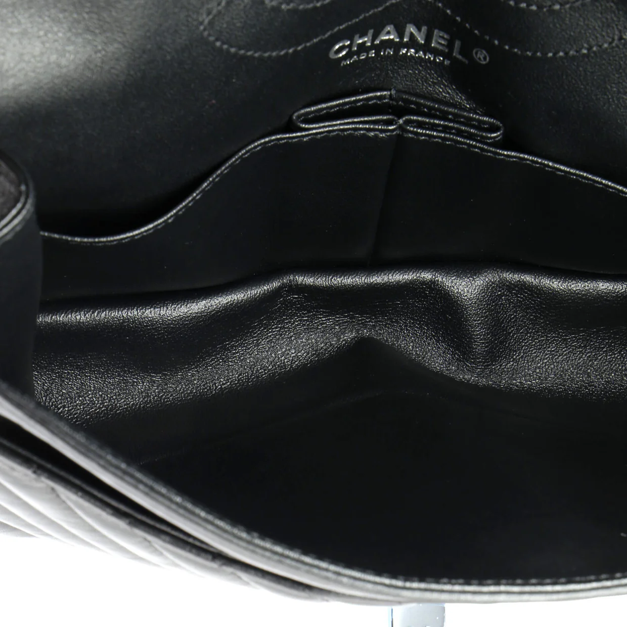 So Black Reissue 2.55 Flap Bag Chevron Aged Calfskin 225 - Deep Luxury