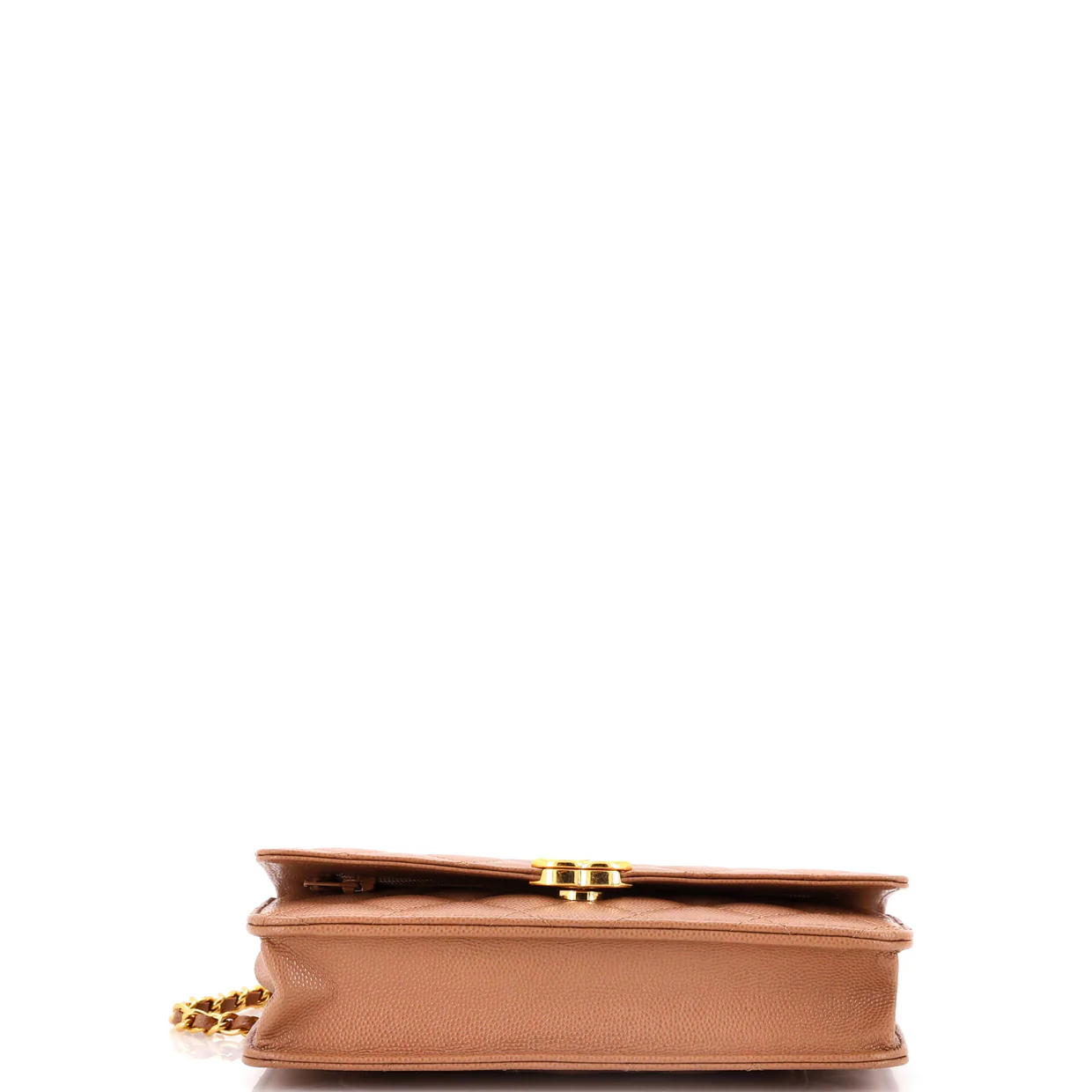 Coco First Wallet on Chain Quilted Caviar - Deep Luxury