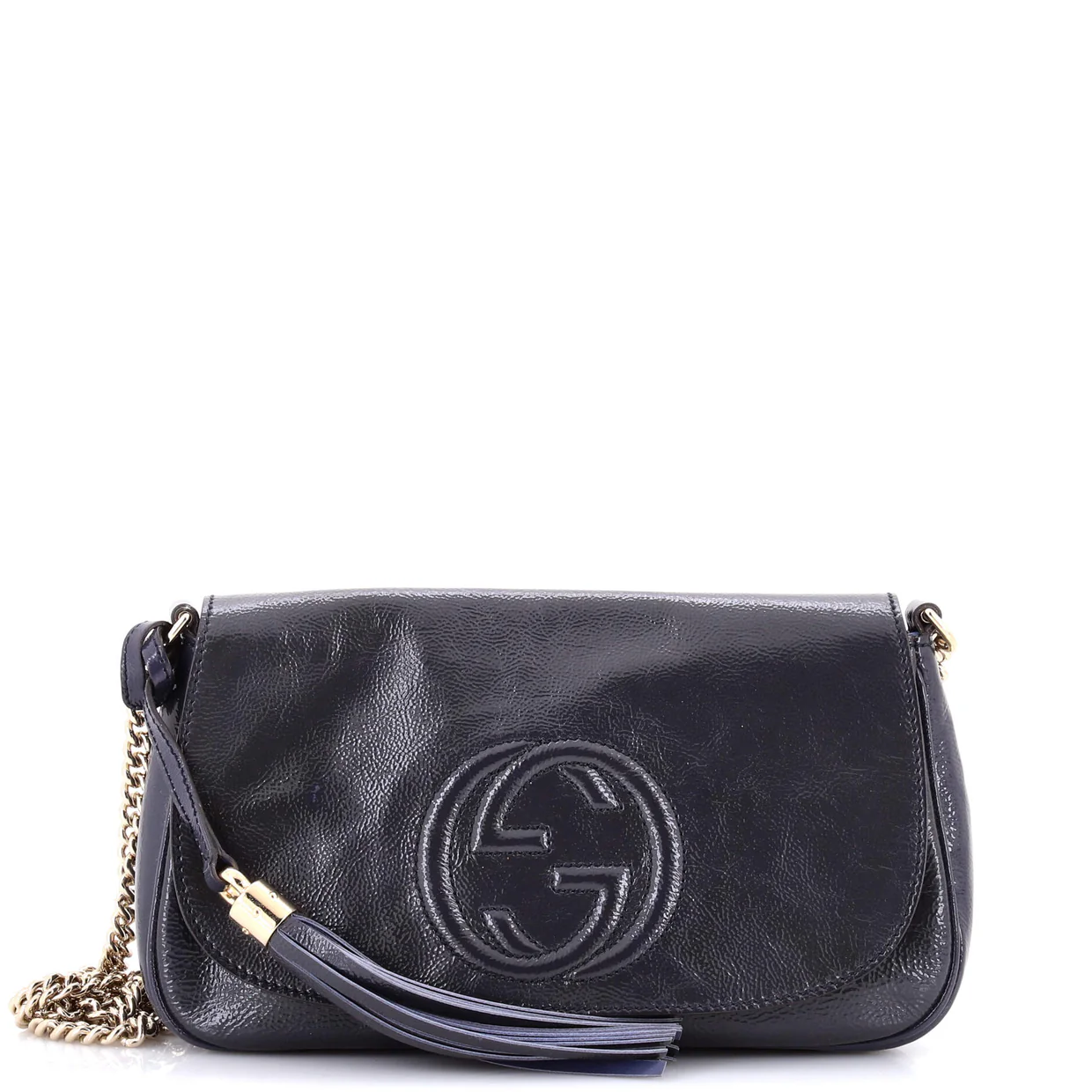 Soho Chain Crossbody Bag Leather Medium - Deep Luxury