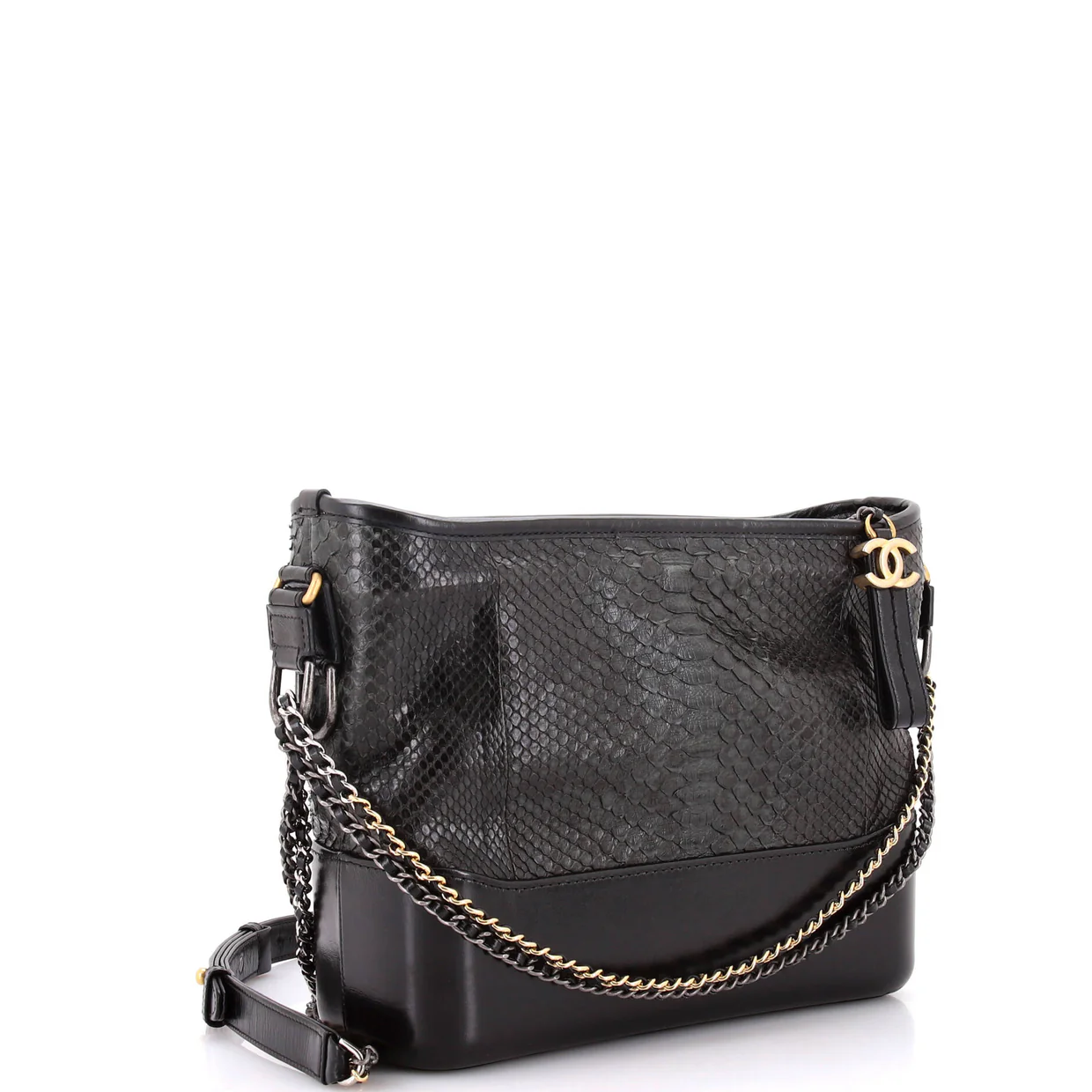 Gabrielle Hobo Python Medium - Deep Luxury